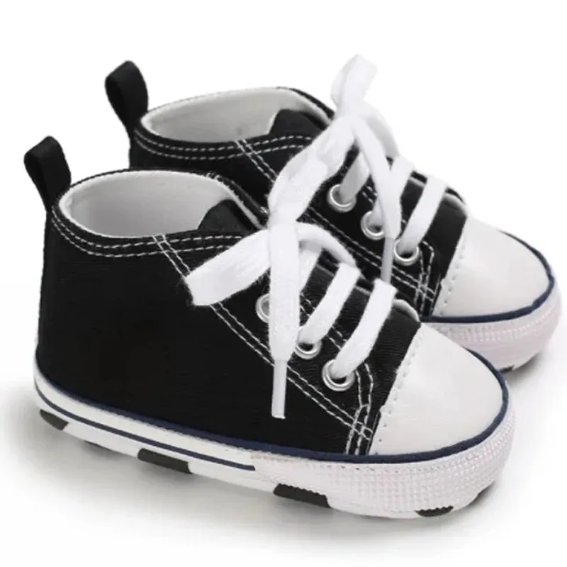 Canvas Baby Sneakers – Soft Sole First Walkers for Boys & Girls