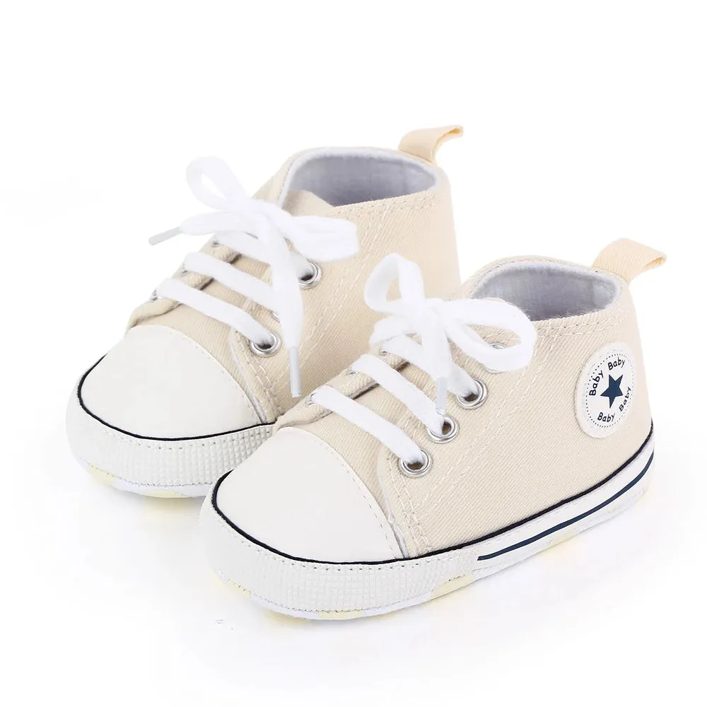 Canvas Baby Sneakers – Soft Sole First Walkers for Boys & Girls