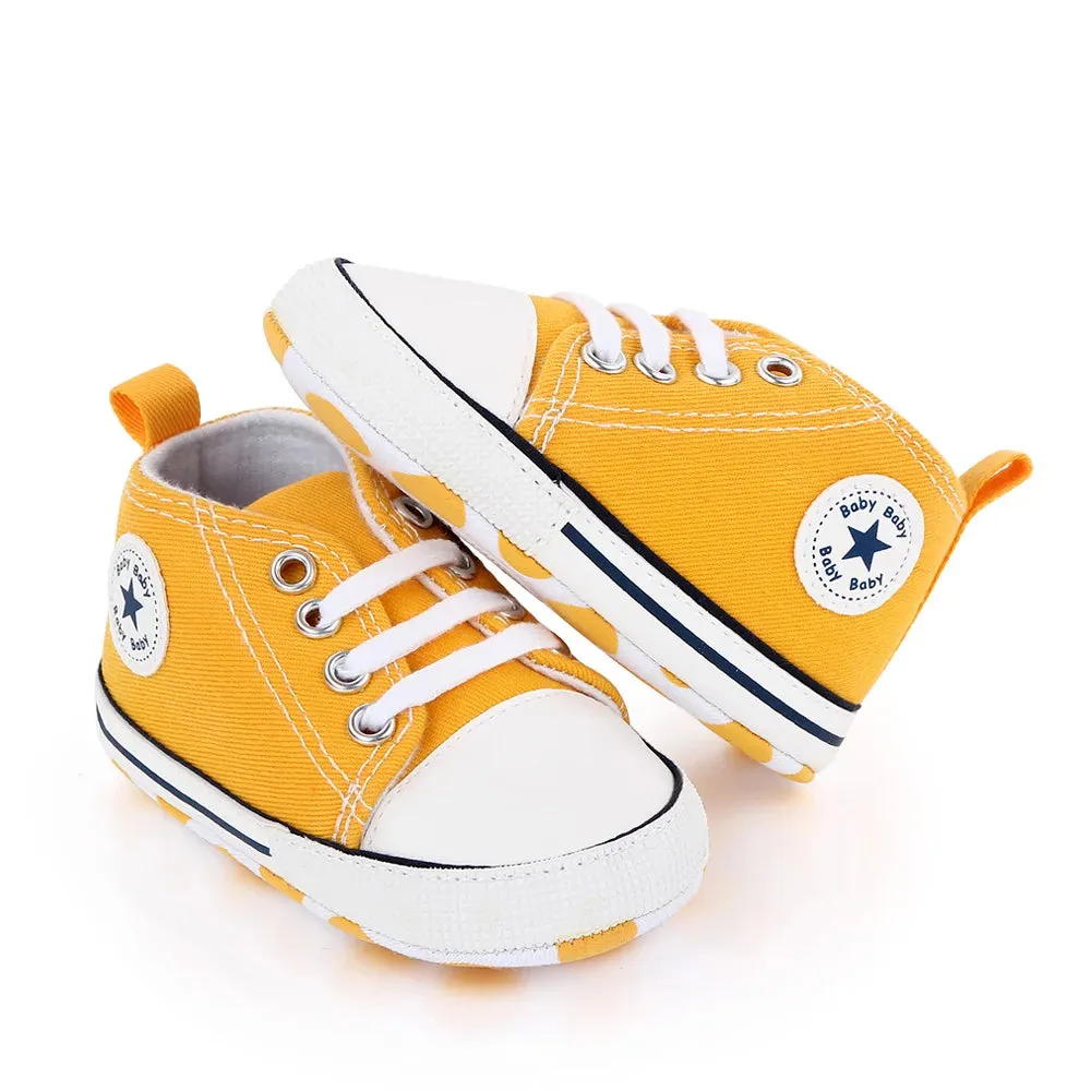 Canvas Baby Sneakers – Soft Sole First Walkers for Boys & Girls