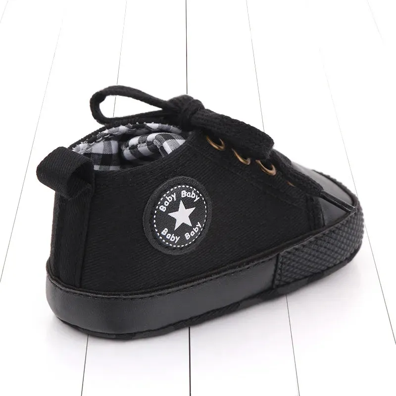 Canvas Baby Sneakers – Soft Sole First Walkers for Boys & Girls