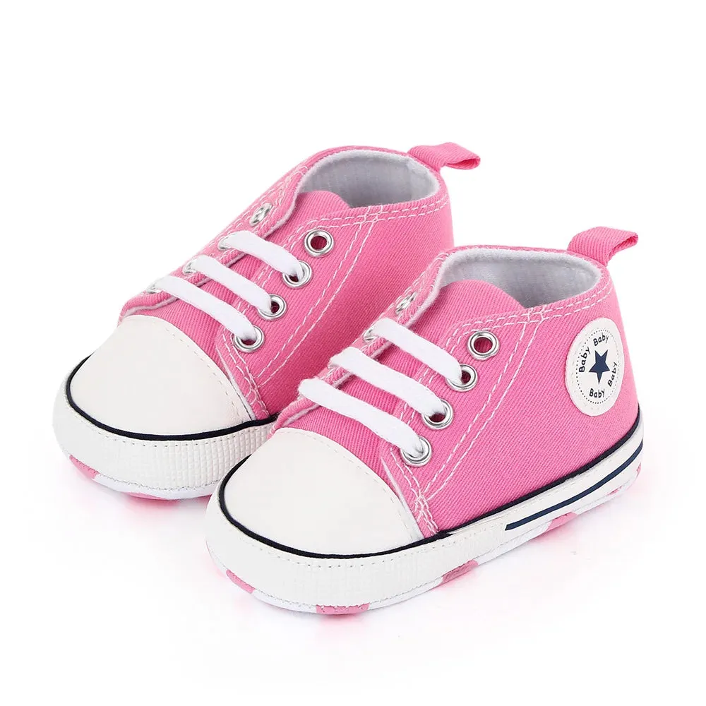 Canvas Baby Sneakers – Soft Sole First Walkers for Boys & Girls