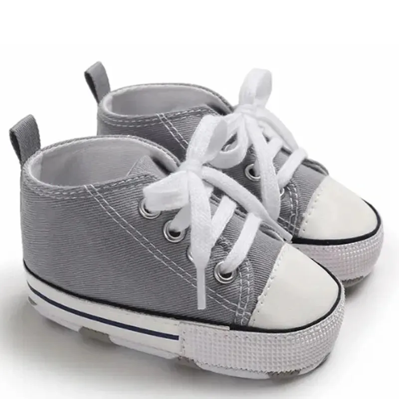 Canvas Baby Sneakers – Soft Sole First Walkers for Boys & Girls