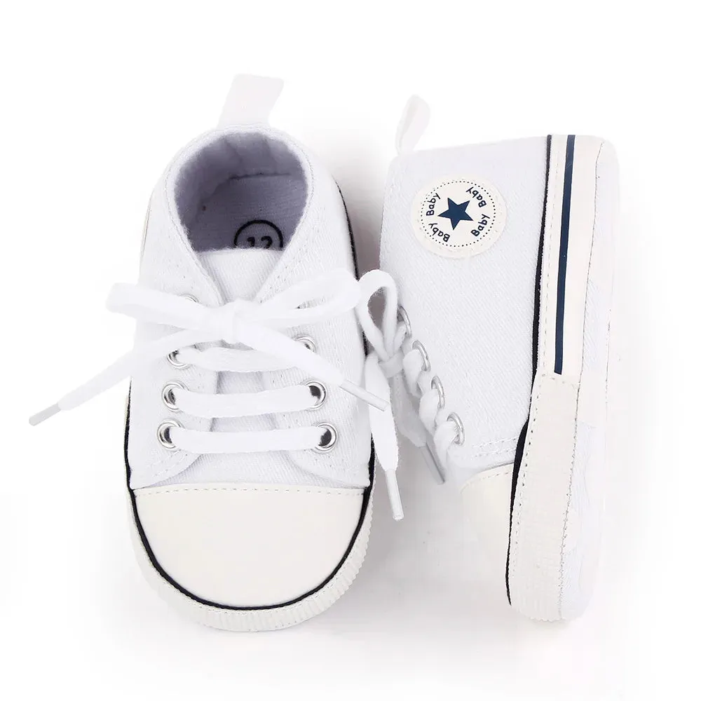 Canvas Baby Sneakers – Soft Sole First Walkers for Boys & Girls