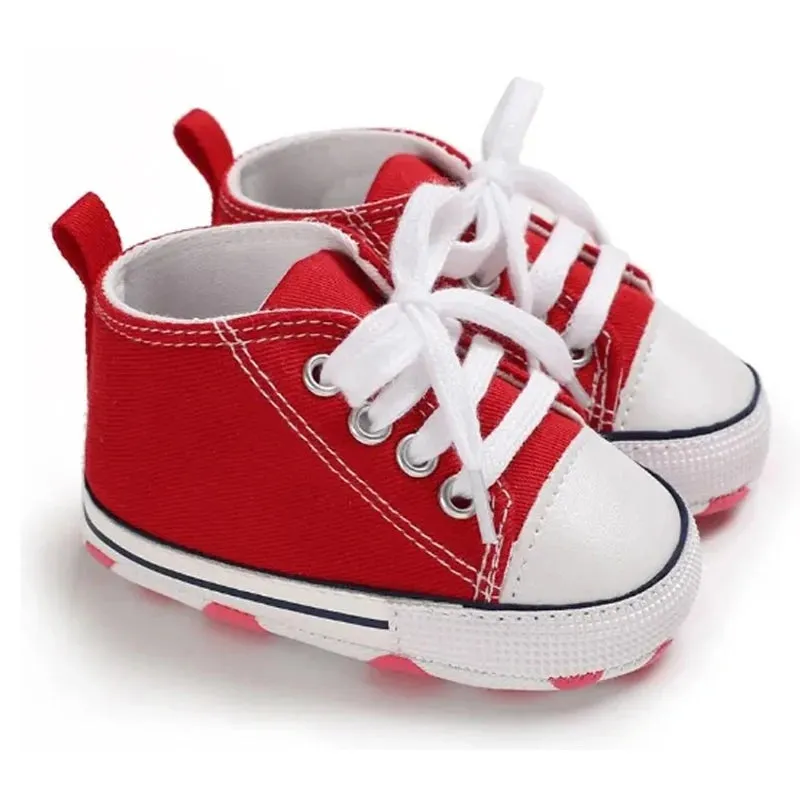 Canvas Baby Sneakers – Soft Sole First Walkers for Boys & Girls