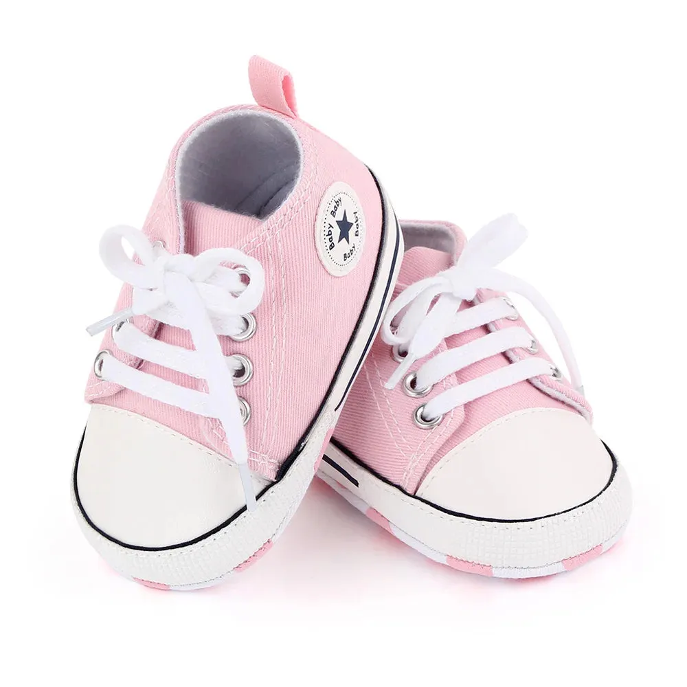 Canvas Baby Sneakers – Soft Sole First Walkers for Boys & Girls