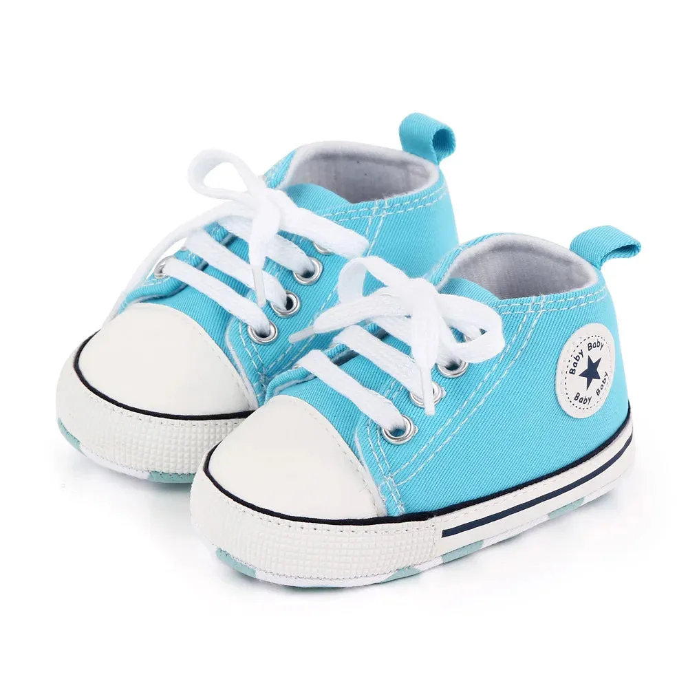 Canvas Baby Sneakers – Soft Sole First Walkers for Boys & Girls