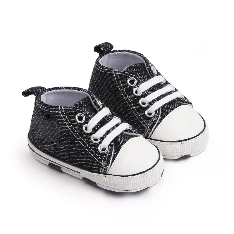 Canvas Baby Sneakers – Soft Sole First Walkers for Boys & Girls