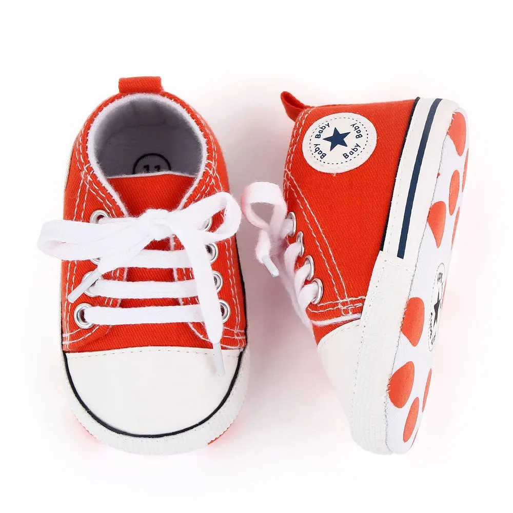 Canvas Baby Sneakers – Soft Sole First Walkers for Boys & Girls