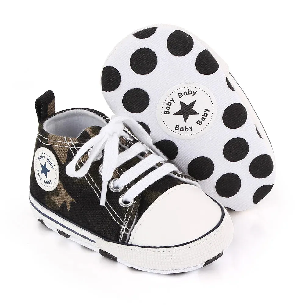 Canvas Baby Sneakers – Soft Sole First Walkers for Boys & Girls