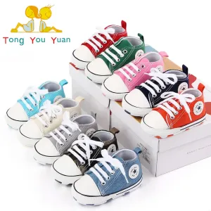 Canvas Baby Sneakers – Soft Sole First Walkers for Boys & Girls