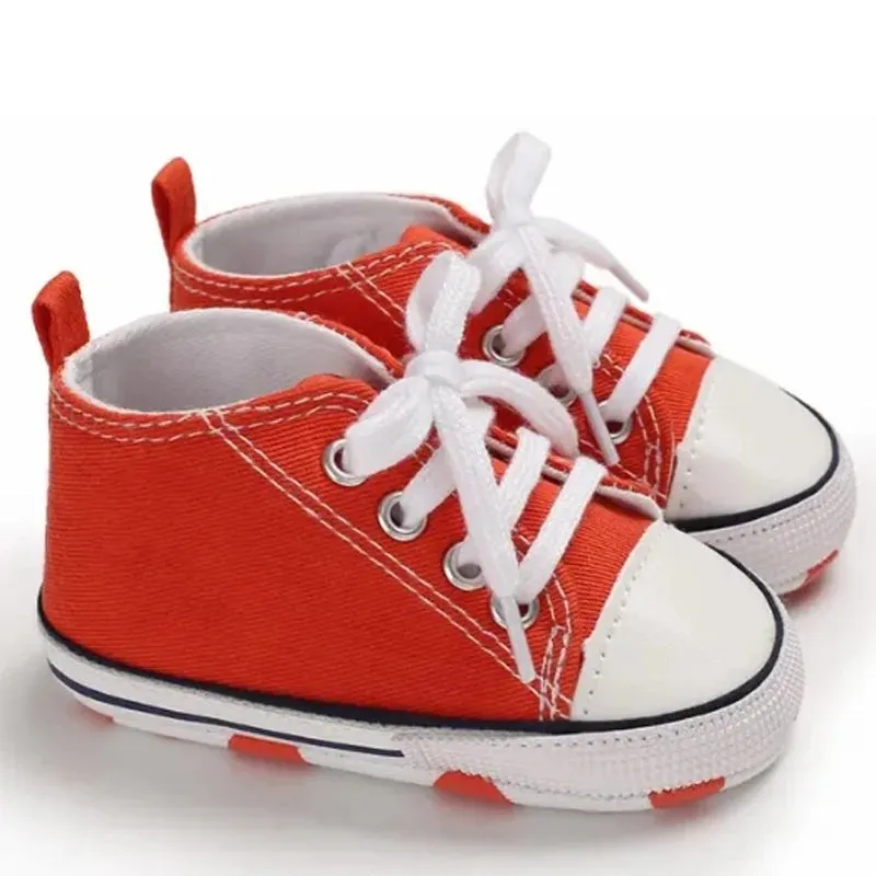 Canvas Baby Sneakers – Soft Sole First Walkers for Boys & Girls