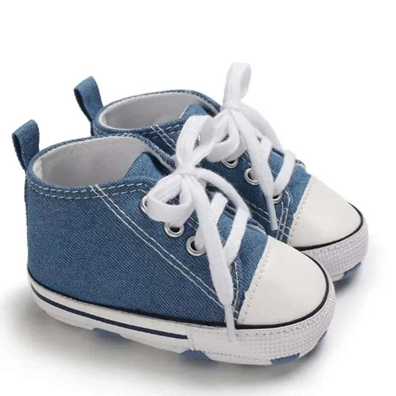 Canvas Baby Sneakers – Soft Sole First Walkers for Boys & Girls