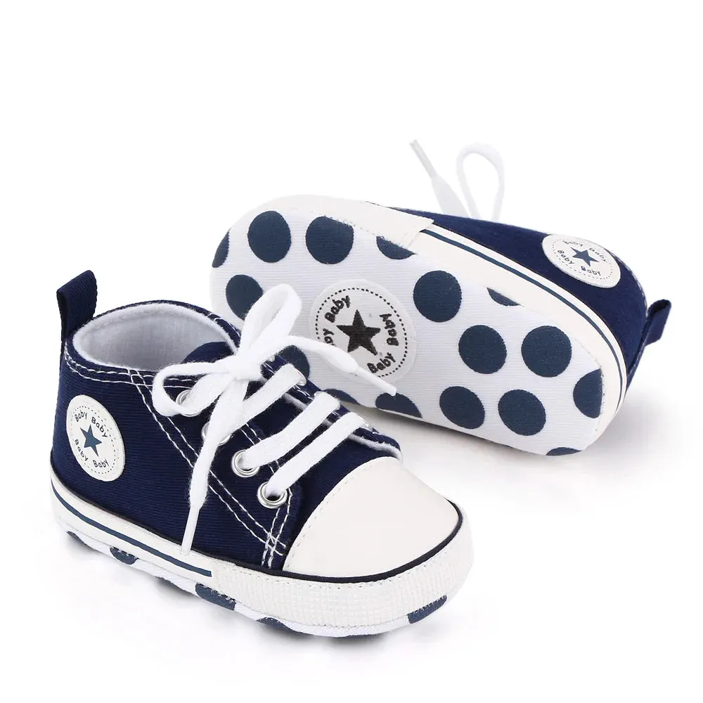 Canvas Baby Sneakers – Soft Sole First Walkers for Boys & Girls