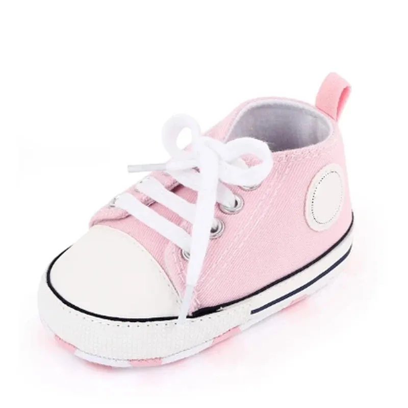 Canvas Baby Sneakers – Soft Sole First Walkers for Boys & Girls