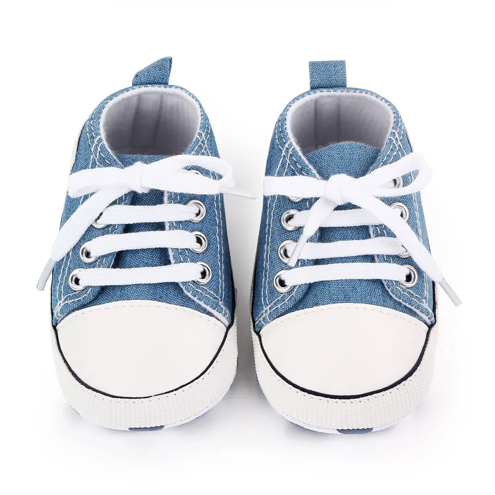 Canvas Baby Sneakers – Soft Sole First Walkers for Boys & Girls