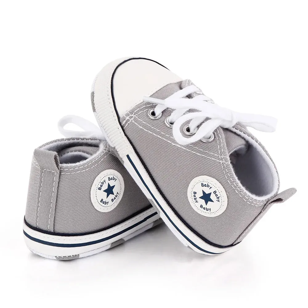 Canvas Baby Sneakers – Soft Sole First Walkers for Boys & Girls