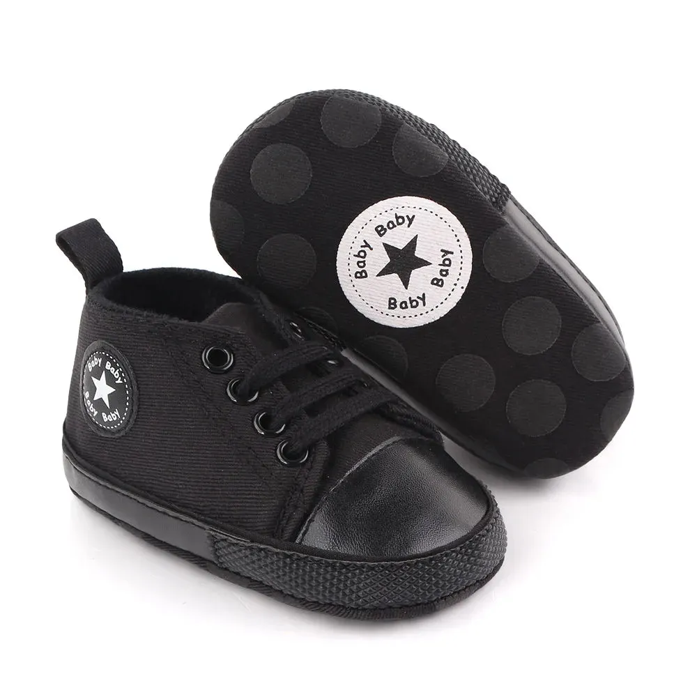 Canvas Baby Sneakers – Soft Sole First Walkers for Boys & Girls