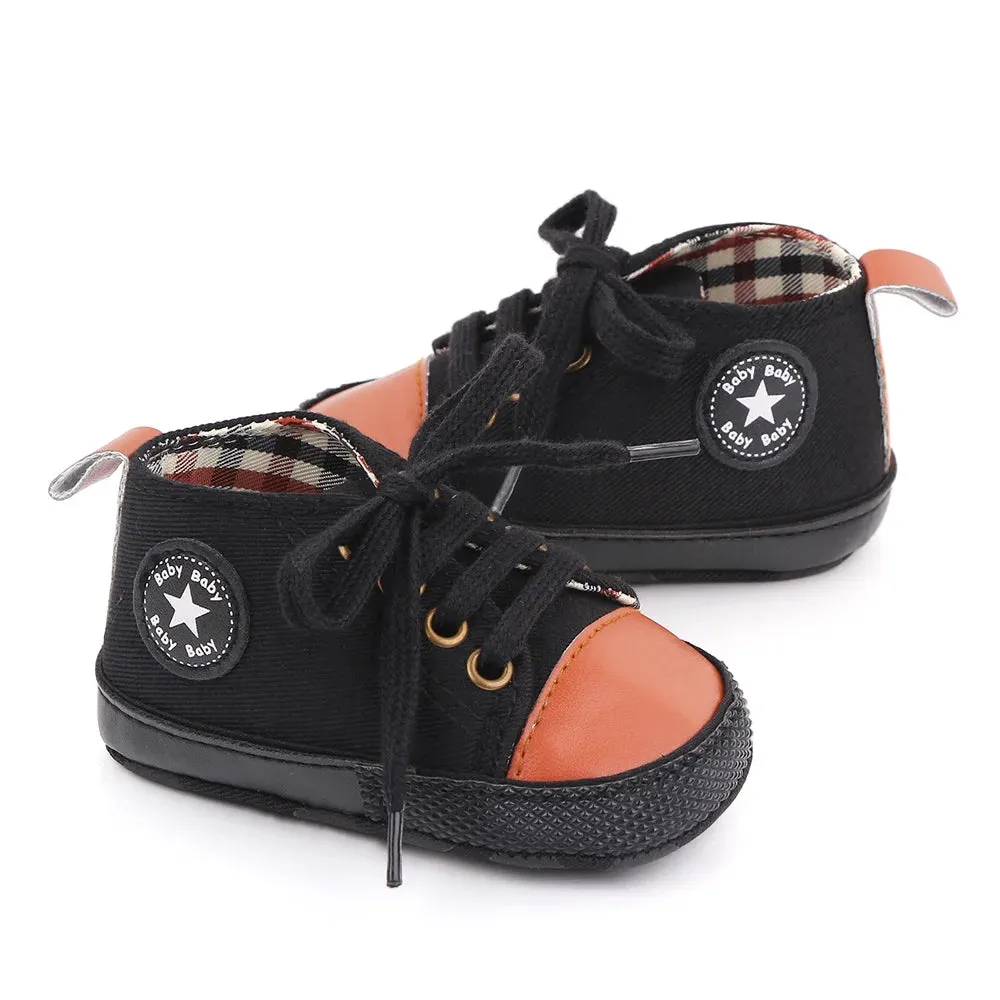 Canvas Baby Sneakers – Soft Sole First Walkers for Boys & Girls