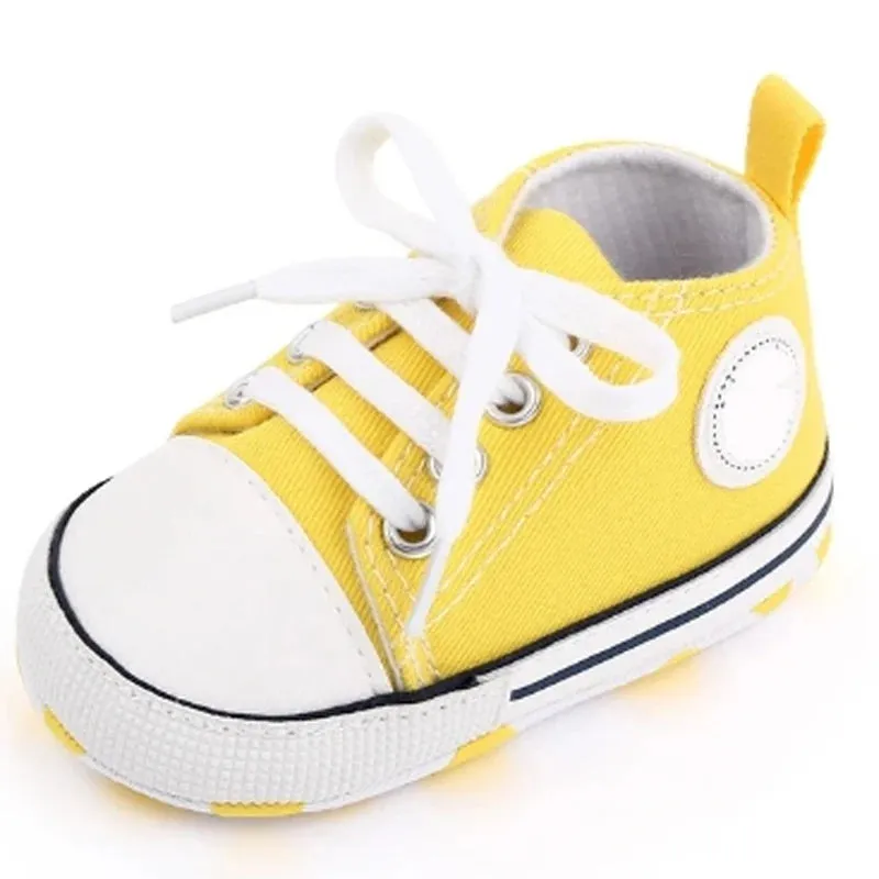 Canvas Baby Sneakers – Soft Sole First Walkers for Boys & Girls