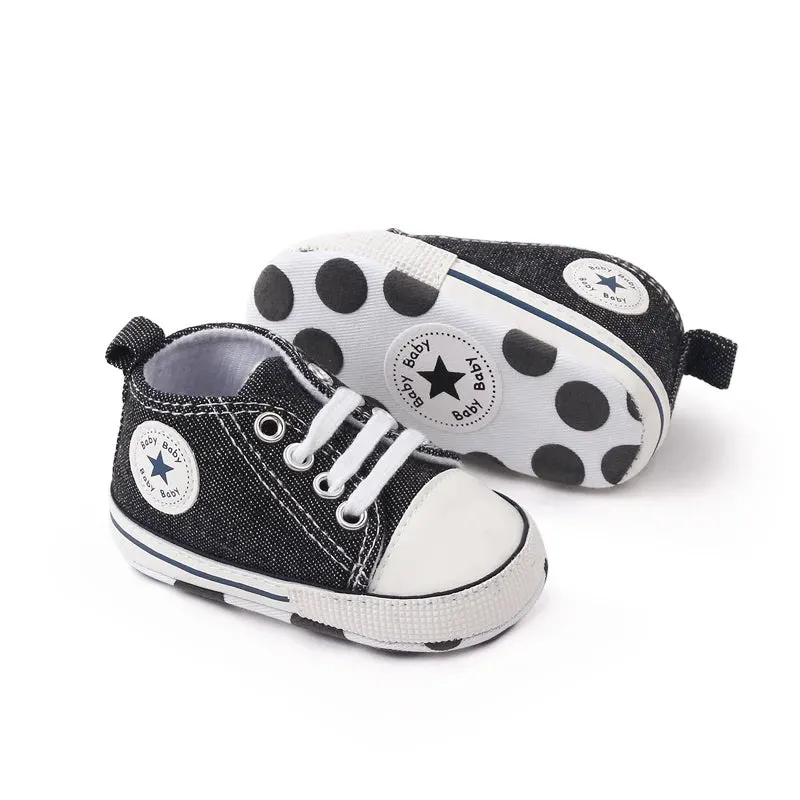 Canvas Baby Sneakers – Soft Sole First Walkers for Boys & Girls