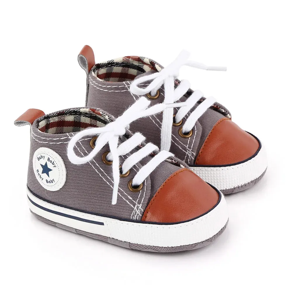 Canvas Baby Sneakers – Soft Sole First Walkers for Boys & Girls