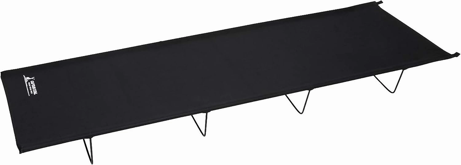 Captain Stag Outdoor Bed, Cot, Low Style, Compact Bed with Storage Bag, Black, Gracia
