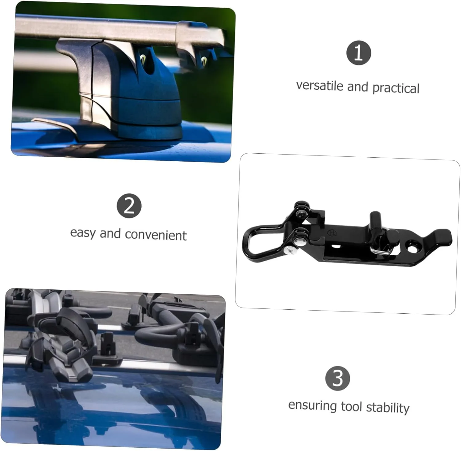 Car Roof Clamp Rack Shovel Mounting Clamp for Roof Easy to Install Strong Hold