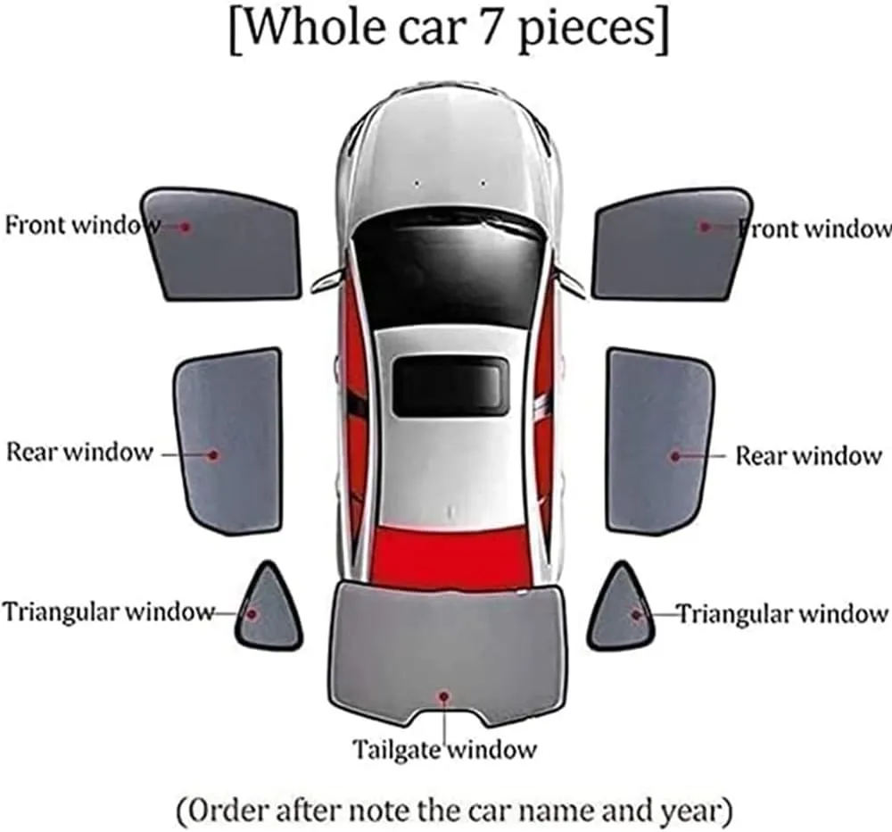 Car Side Window Sunshade for MAZDA BIANTE,High Elastic Material Front Rear Sun Shade Cover UV Protecti Breathable Sun Visor Privacy Protection,G, normal