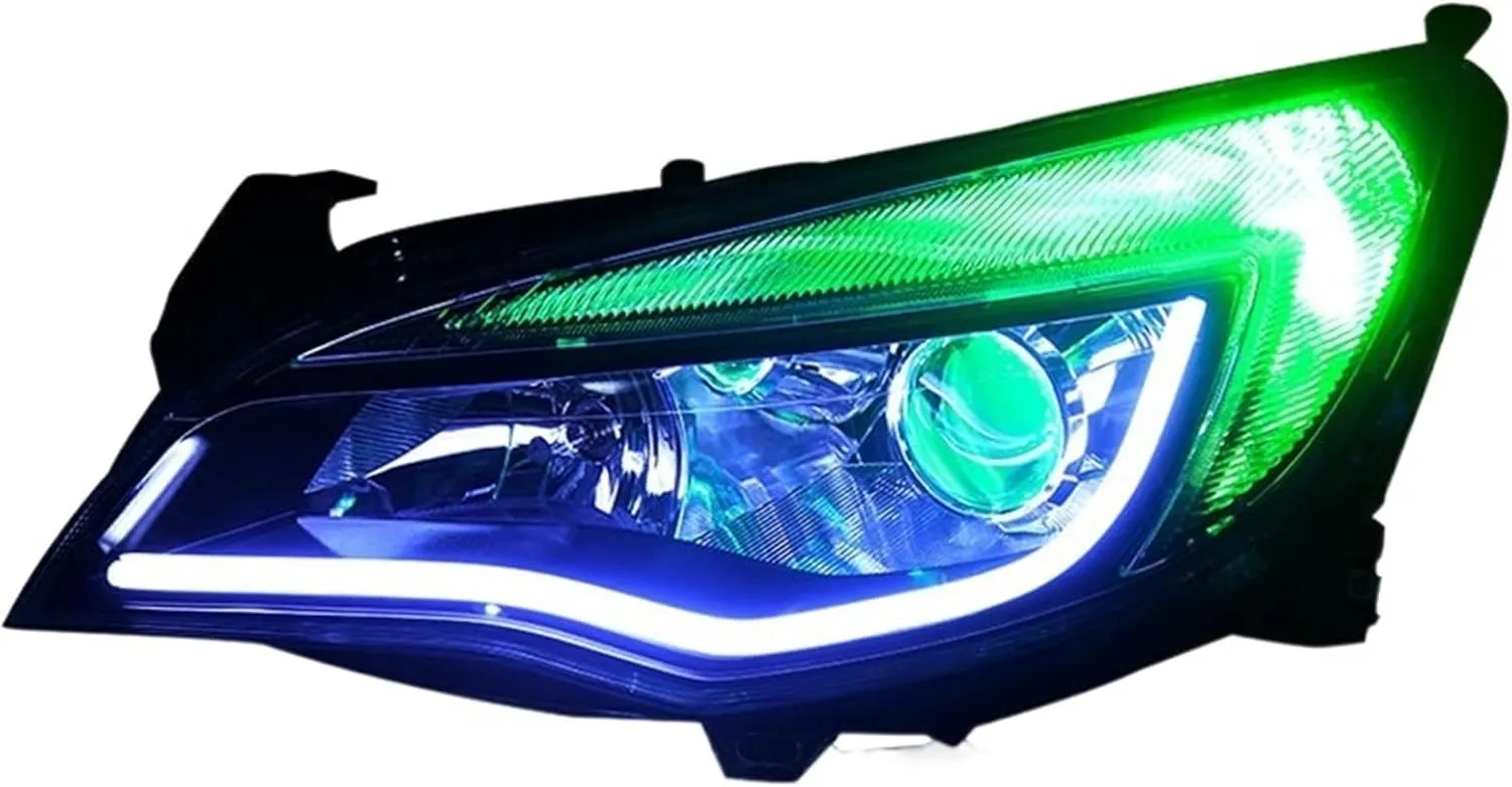 Car Styling LED Headlight Compatible With Buick Excelle Led Headlights Compatible with Excelle Head Lamp Angel Eye Led Front Light Bi-Xenon Lens Xenon H(4300K)