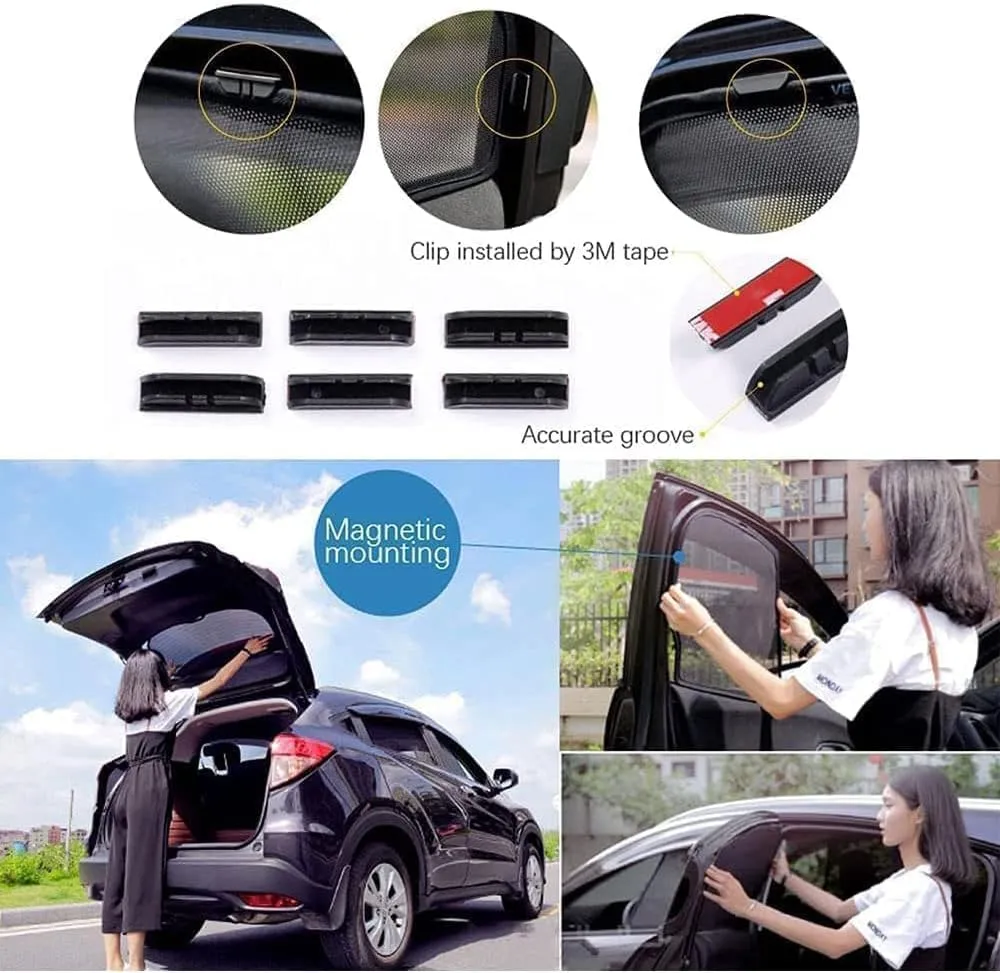 Car Window Shades for Suzuki Vitra 2014-2019, Breathable Sunshade Screens Durable Magnetic Fully Covered UV Protection Car Accessories,5pcs
