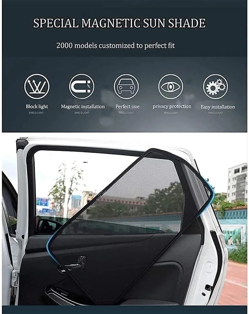 Car Window Shades for Suzuki Vitra 2014-2019, Breathable Sunshade Screens Durable Magnetic Fully Covered UV Protection Car Accessories,7pcs