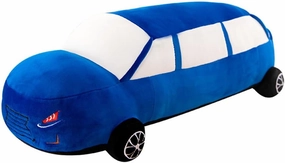 Car Plush Toy Soft Stuffed Car Plush Pillow Toy CuteTractor Cartoon Throw Pillow Plushie Gifts for Kids Birthday Christmas Party (Long Sedan Blue)