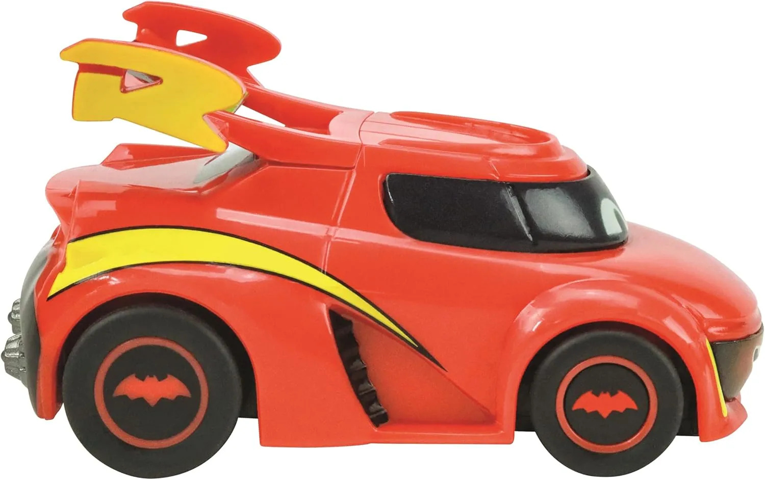 Carrera First Batwheels - Time for Action Slot Car Race Track with Spinners Includes Bam and Redbird Cars Battery-Powered Beginner Racing Set Kids Ages 3 Years Up