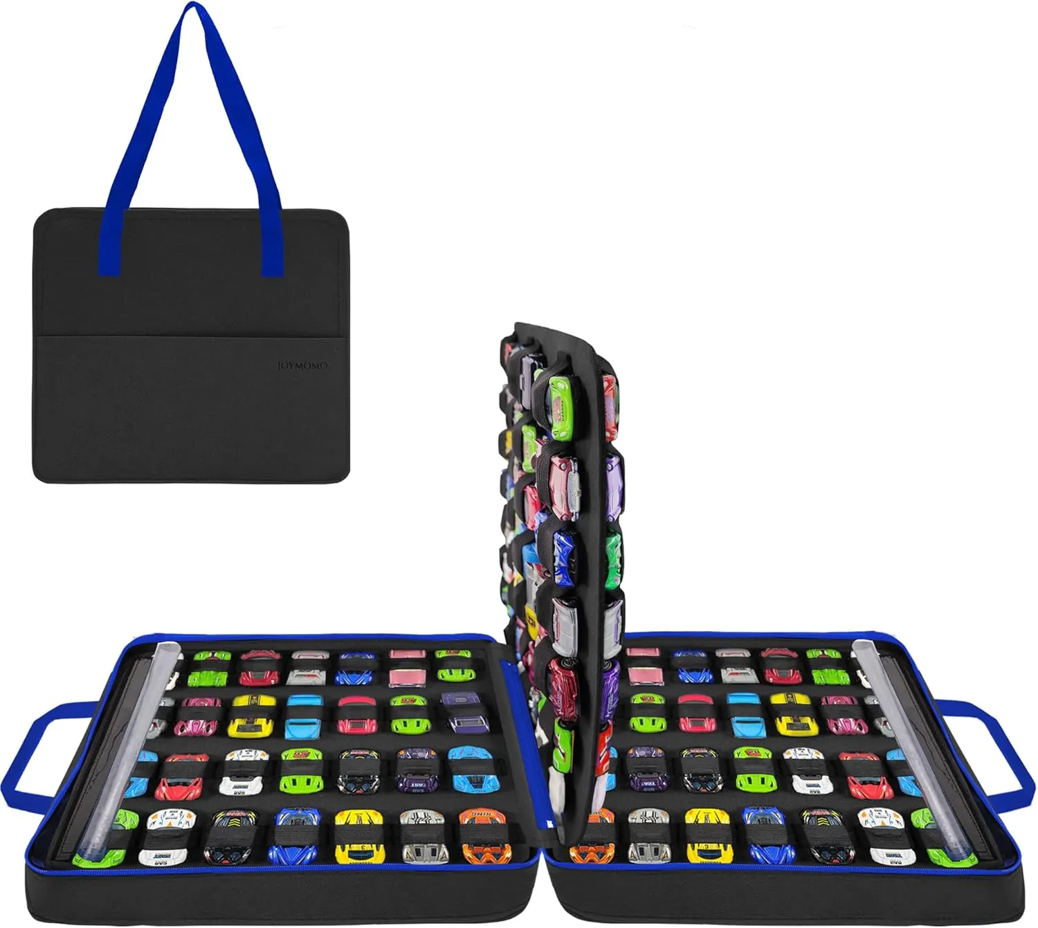 Carrying Case for 112 Toy Car Storage, Portable Container Carrier Organizer (Black)