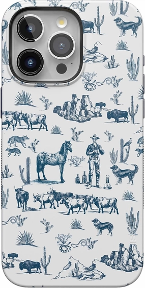Casely iPhone 15 Pro Max Case | Wild West Adventure | Desert Western | Bold Case | Compatible with MagSafe and Action Button