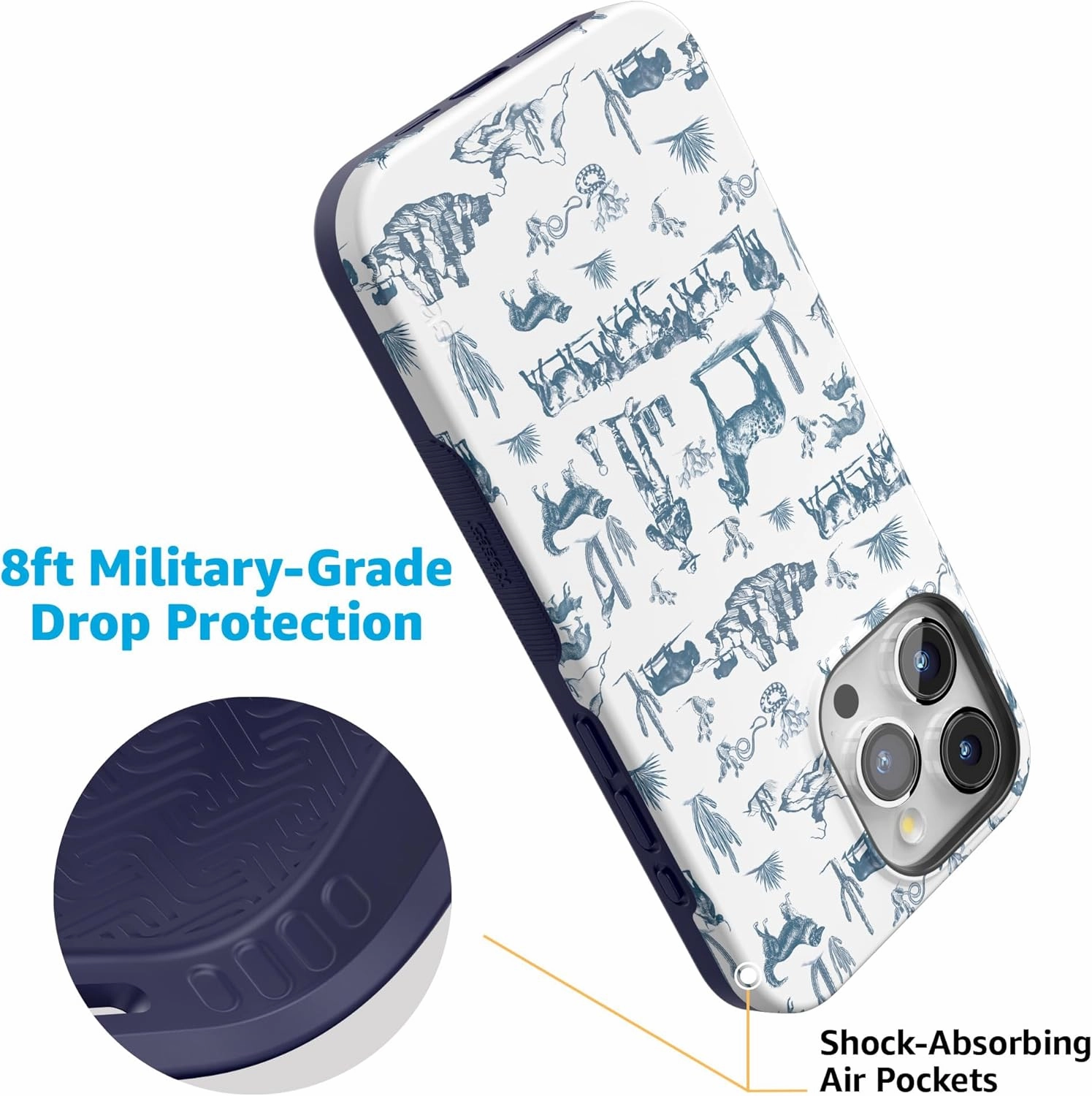 Casely iPhone 15 Pro Max Case | Wild West Adventure | Desert Western | Bold Case | Compatible with MagSafe and Action Button