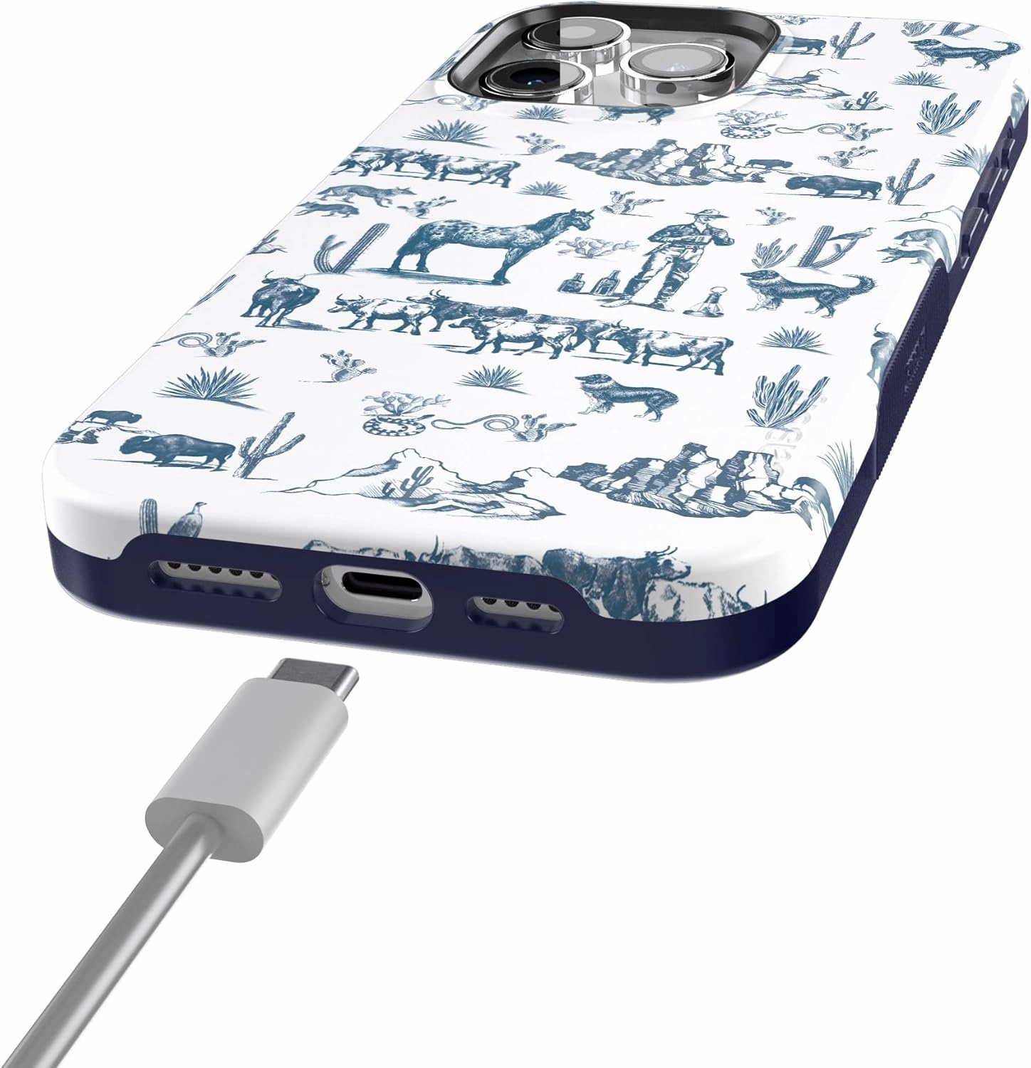 Casely iPhone 15 Pro Max Case | Wild West Adventure | Desert Western | Bold Case | Compatible with MagSafe and Action Button