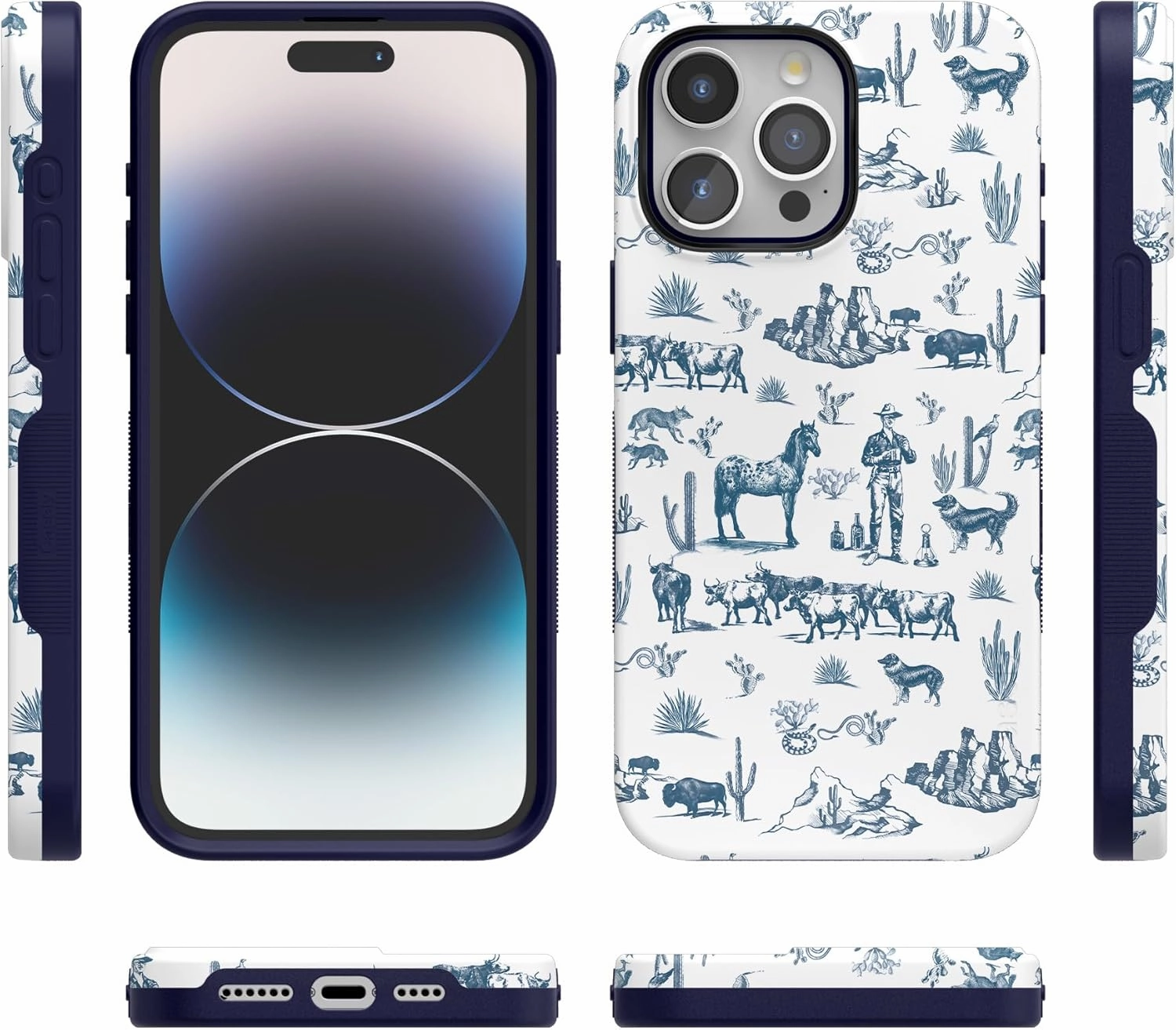 Casely iPhone 15 Pro Max Case | Wild West Adventure | Desert Western | Bold Case | Compatible with MagSafe and Action Button