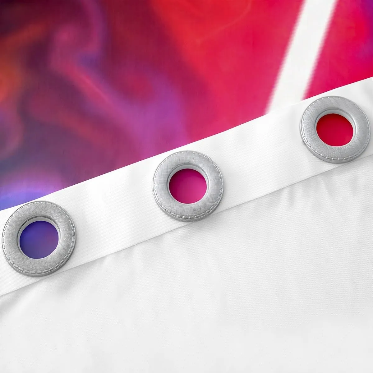 Castle Fairy Lightsaber Curtain for Bedroom,Neon Light Tie Dye Boys Modern Window Curtain for Girls Teens,Red Blue Nebula Galaxy Universe Decor Microfiber Window Treatment, 42Wx84L inch