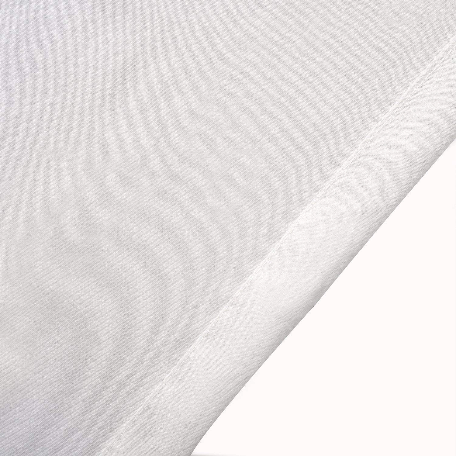 ChadMade Indoor Outdoor Solid Sheer Curtain Pinch Pleated White 150" W X 96" L Wide Opulent Voile Drapes (1 Panel)