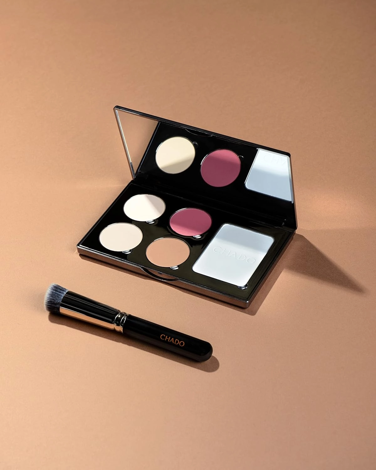CHADO Monts & Merveilles Face Palette – Cream | Bronzer, Concealer, Contour, Blush, Setting Powder | Long Lasting | Face and Cheek Sculpting Palette | Refillable | Cruelty Free (Medium to Tan Skin)