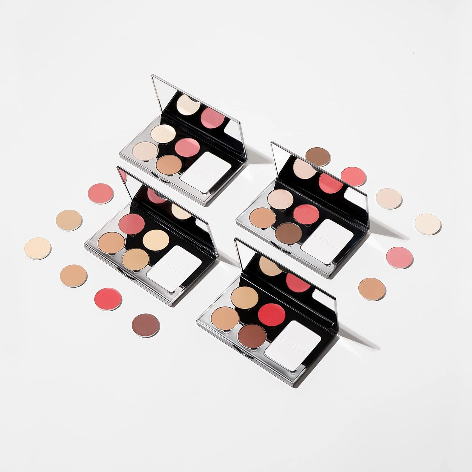 CHADO Monts & Merveilles Face Palette – Cream | Bronzer, Concealer, Contour, Blush, Setting Powder | Long Lasting | Face and Cheek Sculpting Palette | Refillable | Cruelty Free (Medium to Tan Skin)