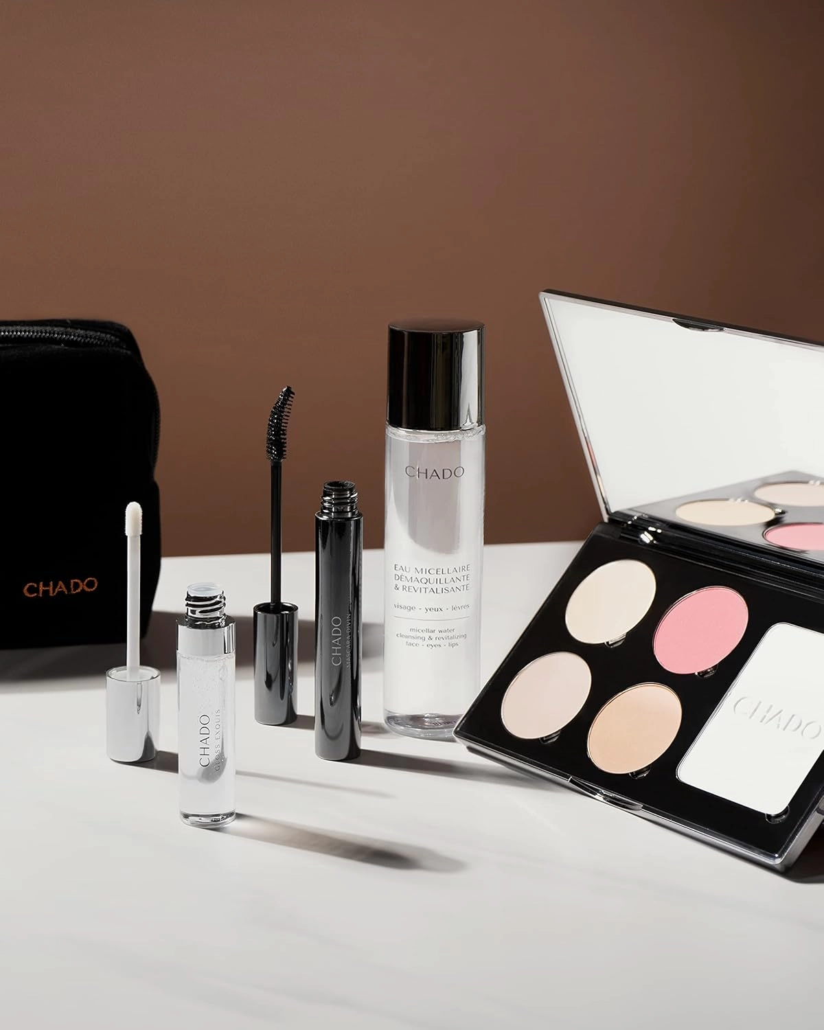 CHADO Monts & Merveilles Face Palette – Cream | Bronzer, Concealer, Contour, Blush, Setting Powder | Long Lasting | Face and Cheek Sculpting Palette | Refillable | Cruelty Free (Medium to Tan Skin)