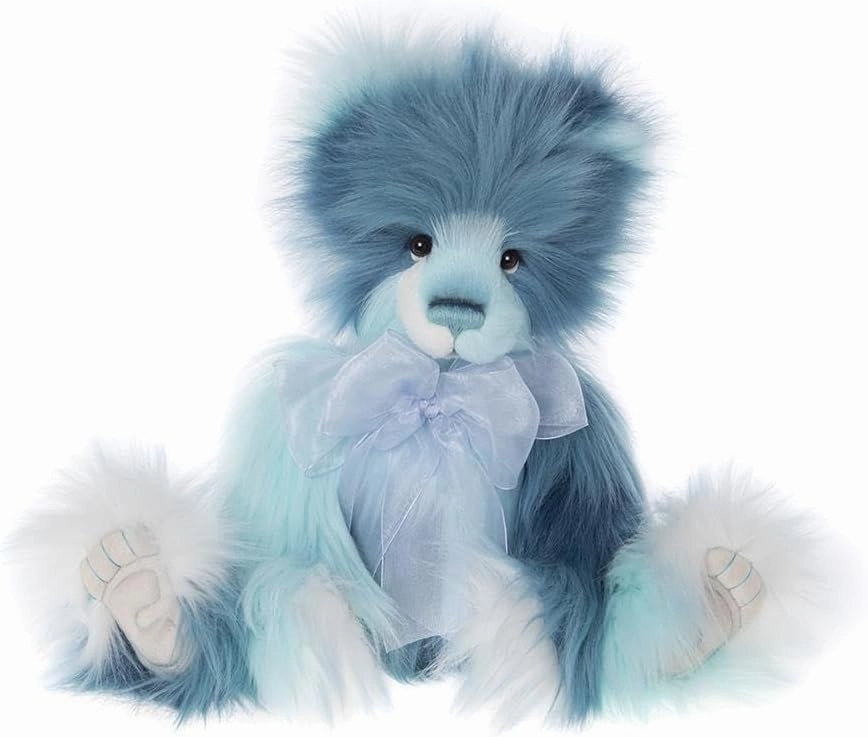Charlie Bears - Memory Lane | 2024 Secret Collection, Labyrinth Collection, Blue Plush Teddy Bear, Long Fur, Cute, Collectable, Handmade, Fully Jointed, Ages 3 , Stuffed Animal