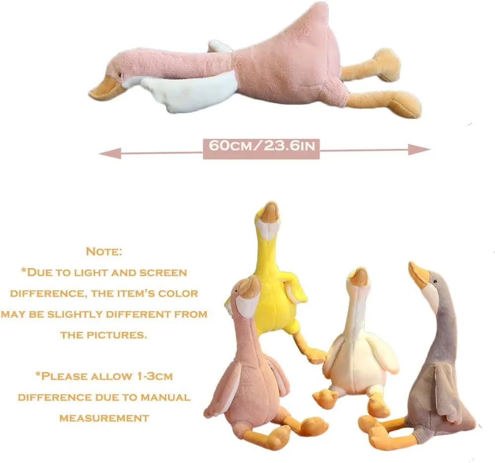 CHELEI2019 23.6" Goose Plush White Swan Stuffed Animal Toy Duck Plush Toy,Gifts for Kids
