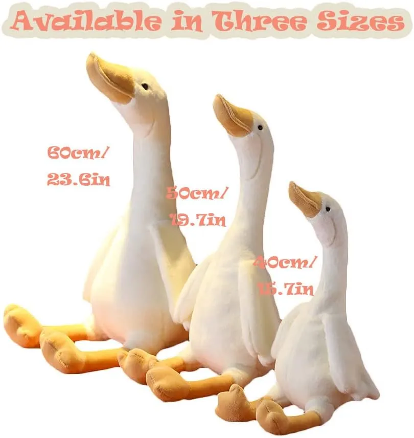 CHELEI2019 23.6" Goose Plush White Swan Stuffed Animal Toy Duck Plush Toy,Gifts for Kids