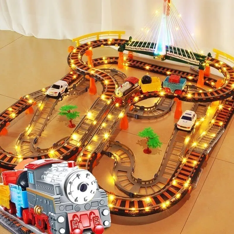 Children's Railway car and Train Track Sets Electrical Train Track Sets Train Railway Set
