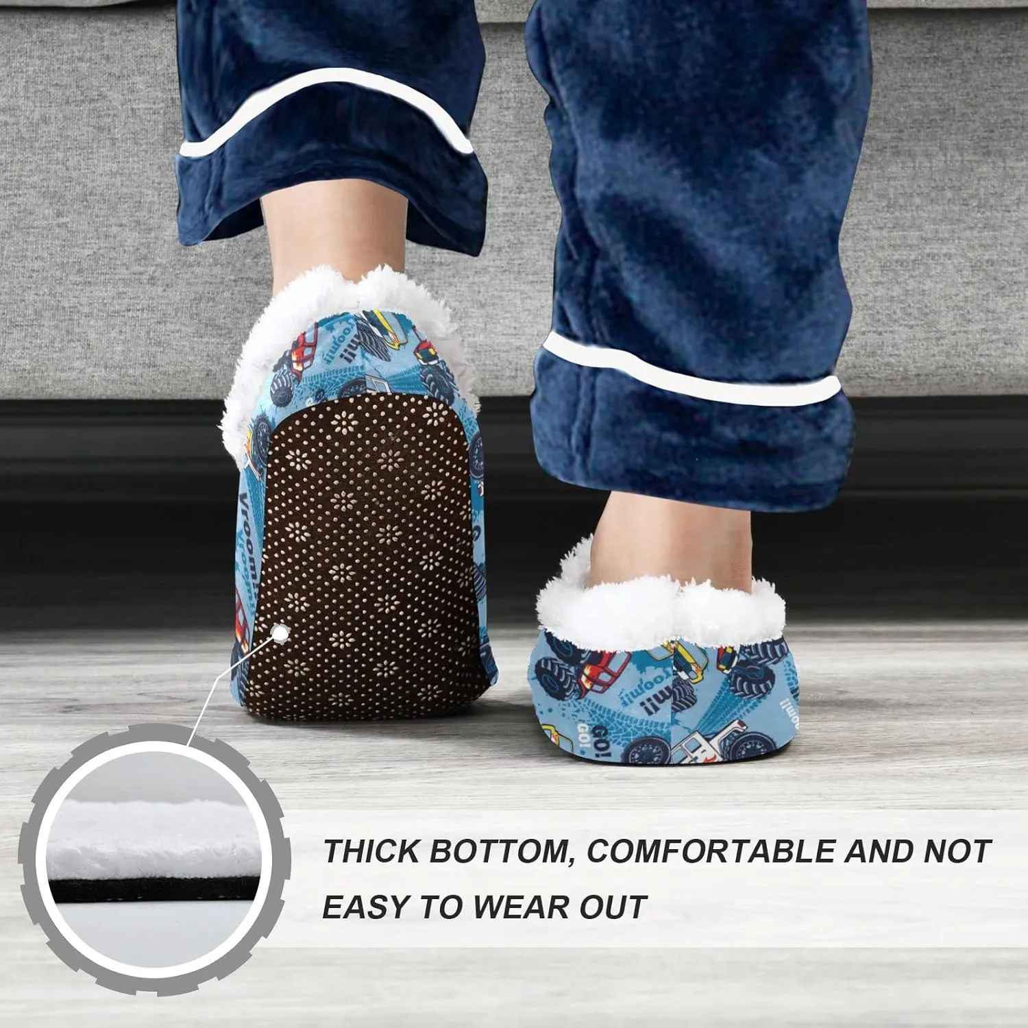 Christmas Boys Girls House Slippers Kids toddler Home Shoes Winter Indoor shoes XS