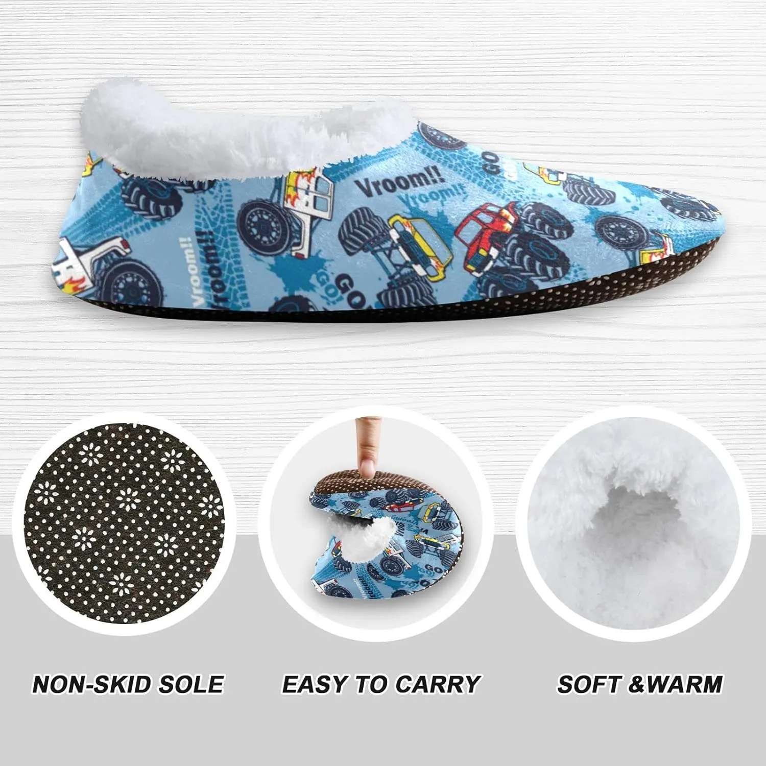 Christmas Boys Girls House Slippers Kids toddler Home Shoes Winter Indoor shoes XS