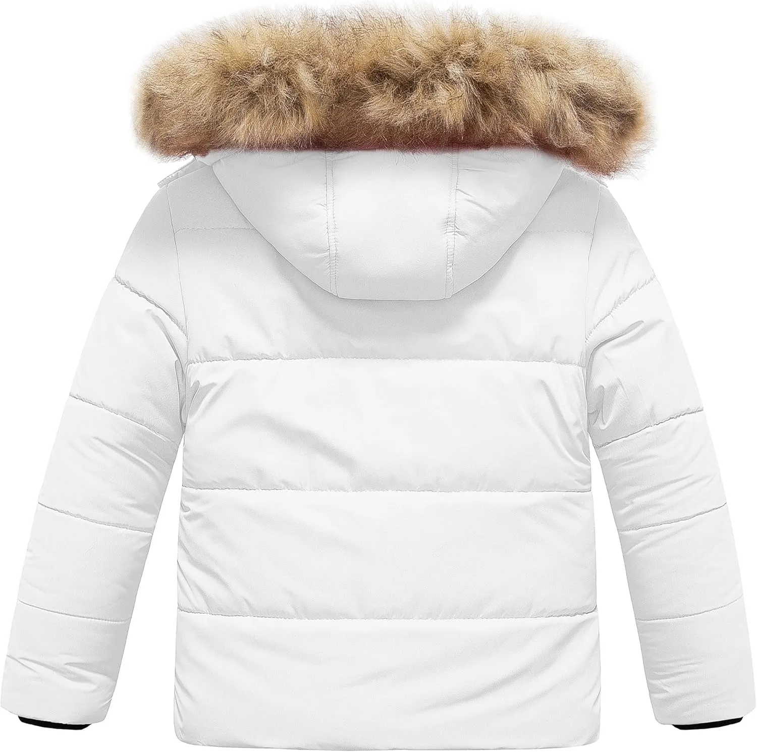 Chrisuno Girl's Water Resistant Winter Coats Warm Fleece Lined Outwear Ski Snow Jacket With Removable Hood